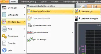 选择[File]−[Read波形数据]打开波形数据文件。