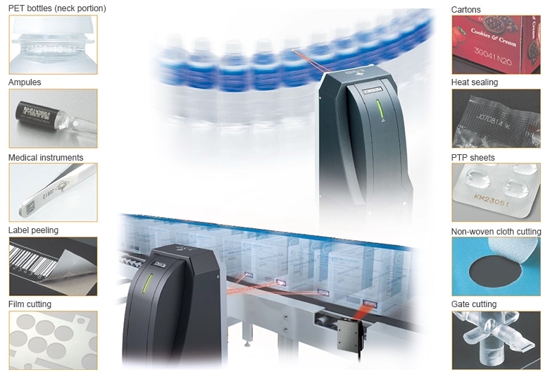 PET瓶(颈部)/安瓿/医疗器械/标签剥离薄膜切割/纸箱/热封/ PTP片/无纺布切割/门切