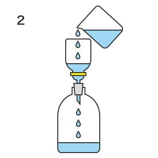 用薄膜过滤器过滤漂洗过的液体，以截留外来颗粒。