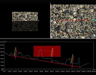 金刚石颗粒的轮廓测量