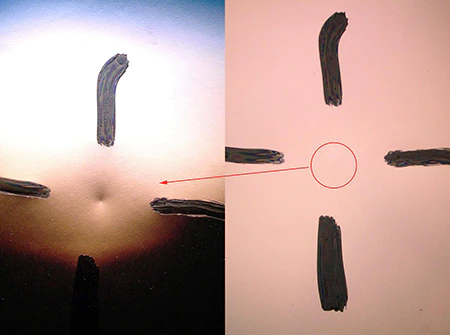 左:图像多功能照明/右:正常