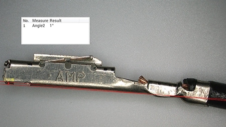 使用VHX系列4K数字显微镜测量线束弯曲角度