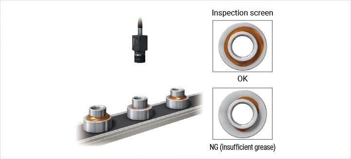 检查屏幕确定 / NG（油脂不足）