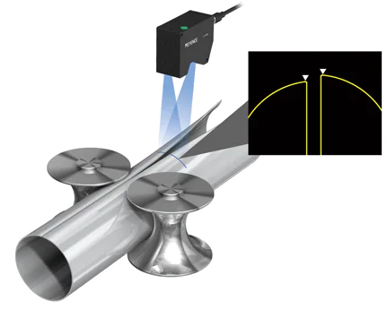 实施例3：ERW管道的焊接位置测量