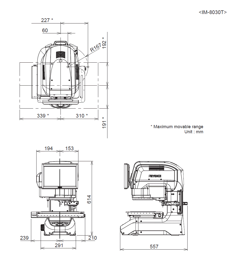 IM-8030T Dimension